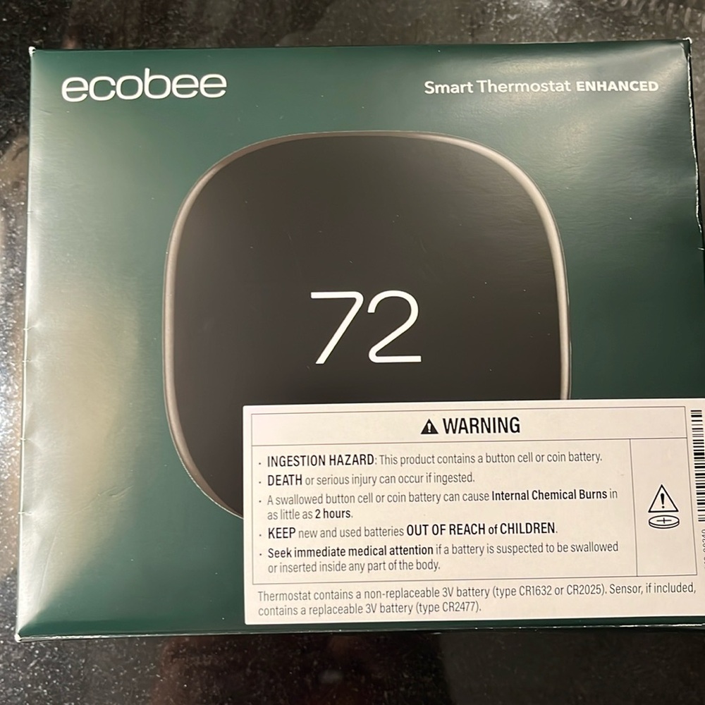 Ecobee Smart Thermostat Enhanced. Brand new in box. Model EB-STATE6l-01.